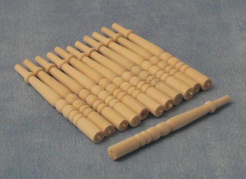 Wooden spindles pack 12 - of,