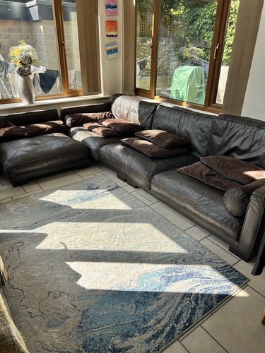 Dfs leather corner sofa - dfs,