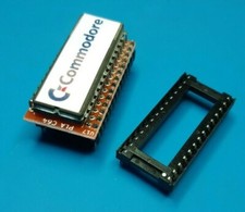 Commodore 64 PLA C64 SX64 with socket DIP28 MOS 906114-01 ROUND PIN GOLD (NEW)