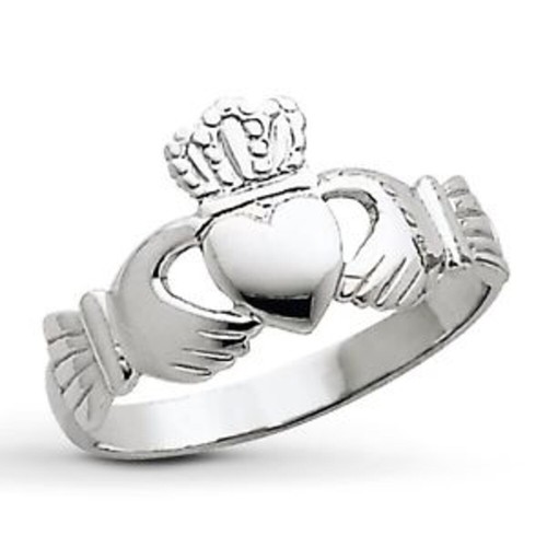 Sterling silver claddagh ring - silver,