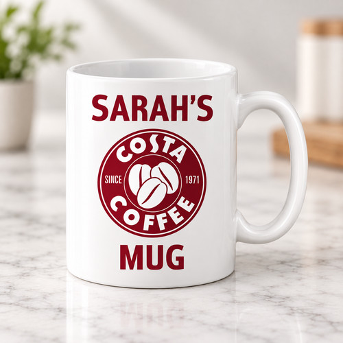 Personalised costa coffee mug - personalised,