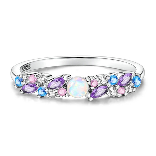 Multi gemstone opal eternity - multi-gemstone,
