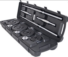 Weight Dumbbell Barbell Weight Set 50kg Fitness Gym Barbell Inc Carry Case