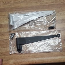 1 Pair Heavy-Duty Black Offset Strap Lift Off Pintle Hinge - Pin Hinges 