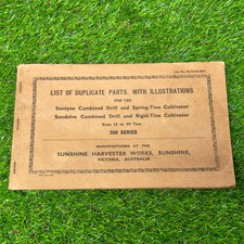 Suntyne Sundelve Combined Drill and Spring-Tine Cultivator List Duplicate Parts 