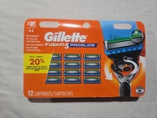 Gillette Fusion 5 ProGlide Razor Blades - 12 Cartridges Free Shipping 