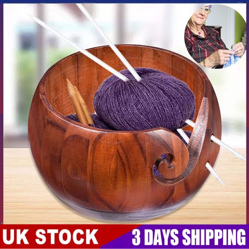 Large wooden yarn - large, bowl
