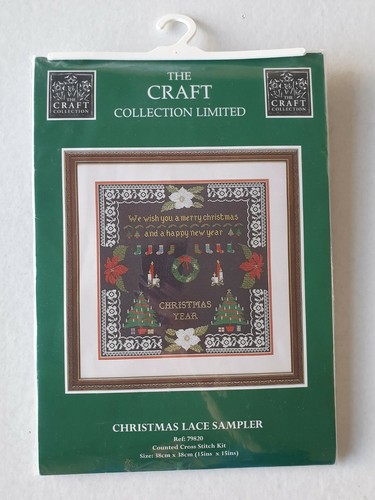 Christmas lace sampler - christmas, cross