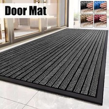 Non Slip Rubber Door Mat Heavy Duty Washable Rug Indoor Outdoor Welcome Door Mat