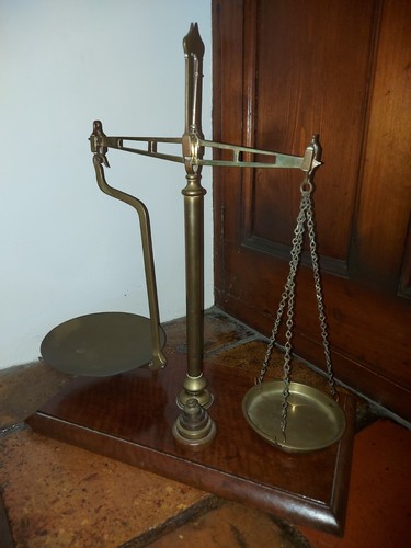 Antique brass scale balance - brass,