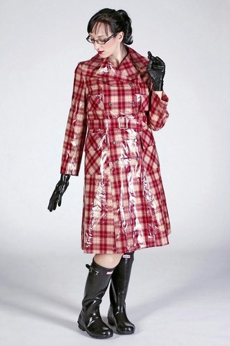 Red bormax pvc raincoat rubber - raincoat,
