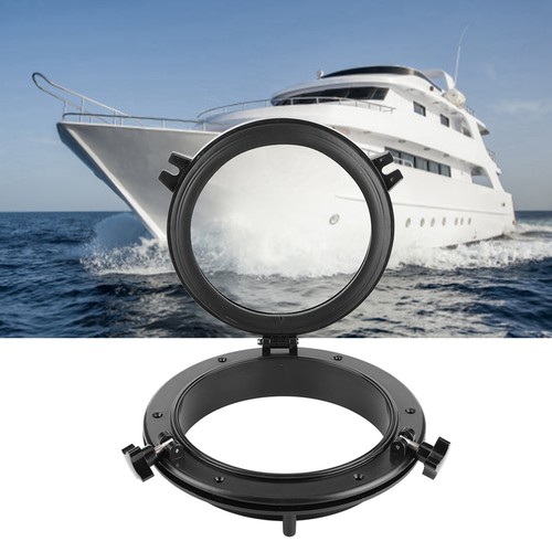 Boat porthole round - boat, black