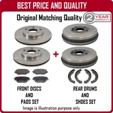 FRONT BRAKE DISCS & PADS AND REAR DRUMS & SHOES FOR MAZDA  E2200 VAN 2.2D 1/1985