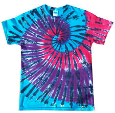 Tie dye T Shirt blue Pink and