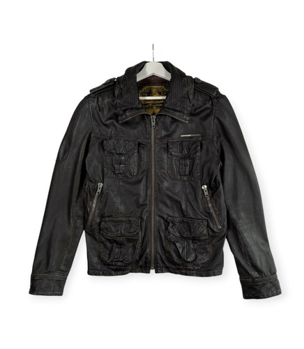 Superdry leather jacket - jacket, m