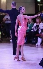 Red Latin Dance Dress Size 6