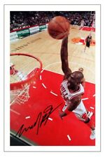 MICHAEL JORDAN CHICAGO BULLS SIGNED PHOTO PRINT BASKETBALL