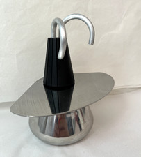 VINTAGE ITALIAN COFFEE ESPRESSO MAKER POT STAINLESS STEEL STOVE 80S 