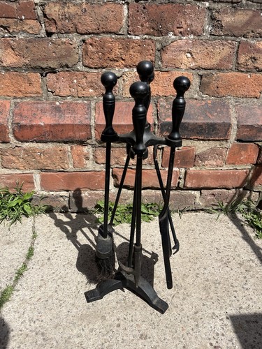 Wrought iron black fireside - wrought,
