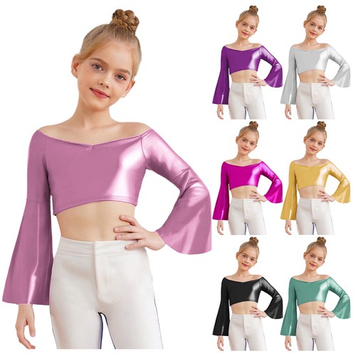 Girl metallic cropped top - girl's,