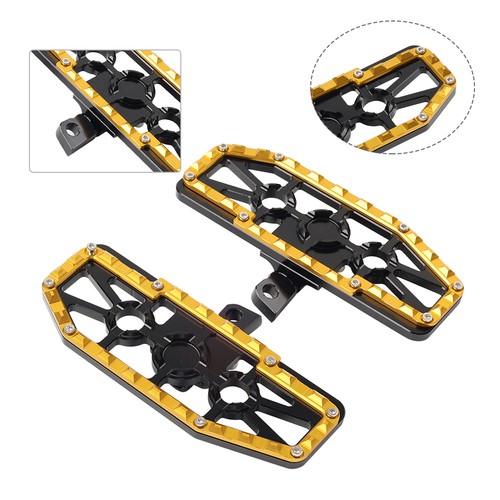 Black gold rear footrest - +,