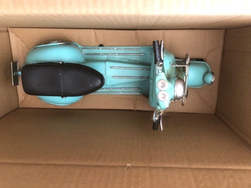 Metal tin teal blue - metal,
