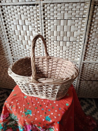 Vintage wicker shopping basket - vintage,