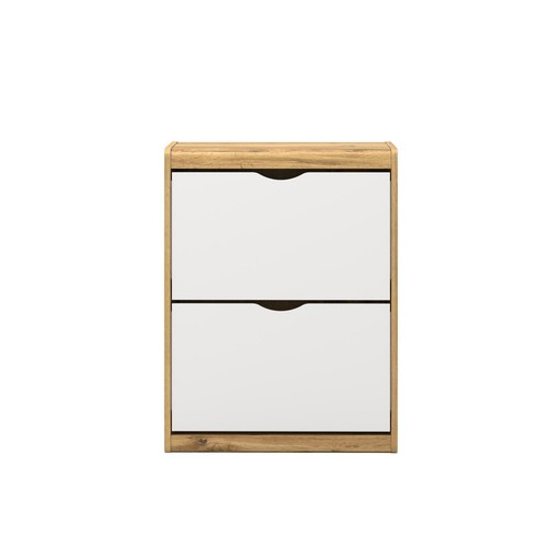 Oak and white - and, shoe