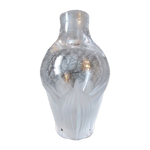 Vintage frosted etched glass - etched,