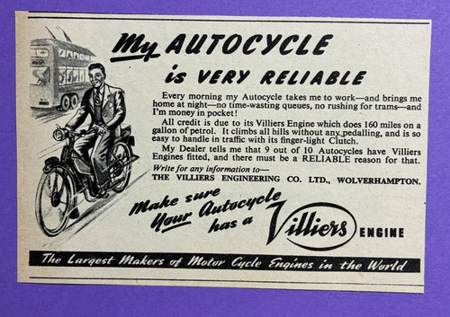 Villiers autocycle 1950 - villiers,