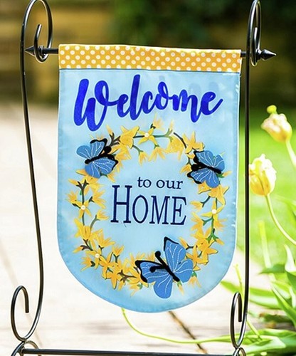 Forsythia welcome garden linen - garden,