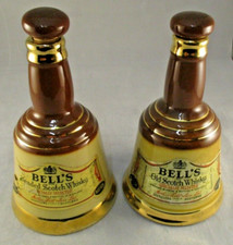 Bells Scotch Whisky Decanters - Bell Shaped Wade England - Empty  x 2 - Vintage