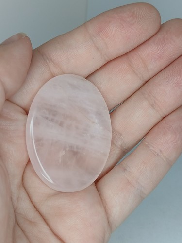Rose quartz worry stone - rose,