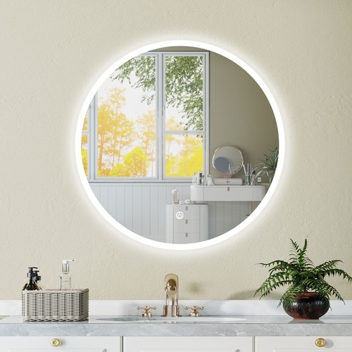 Round bathroom mirror - round, with
