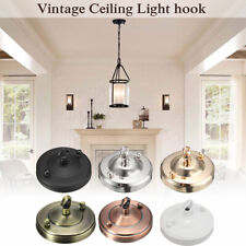 Iron Ceiling Rose Hook Plate Holder Pendant Lamp Decoration Retro Ceiling Holder