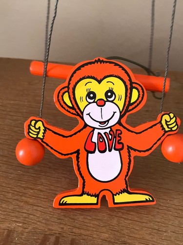 Vintage 1970s monkey wooden - vintage,