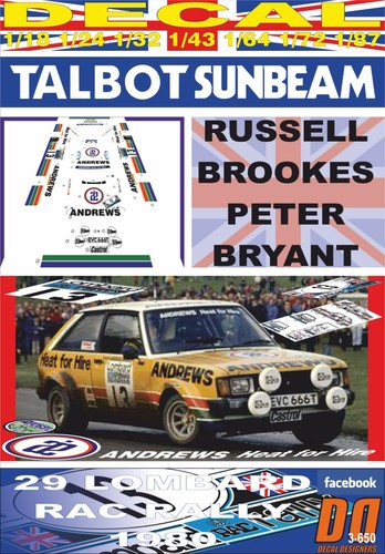 Decal talbot sunbeam lotus - talbot,