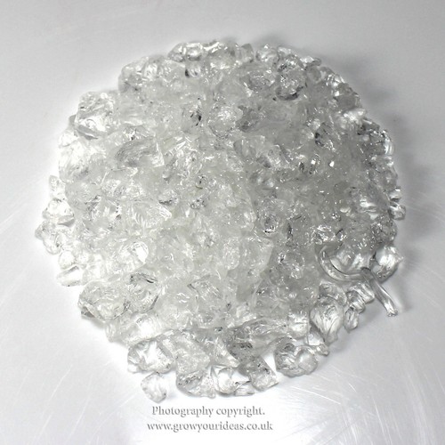 Clear crushed glass chippings - clear,