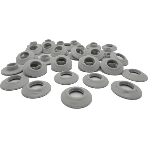 Grey plastic snap eyelets - grey,