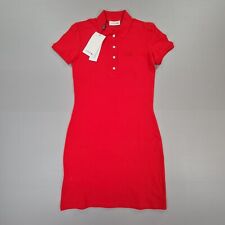 Lacoste Womens Dress Red 32 Slim Fit Pique Cotton Polo Neck 4 UK EF5473