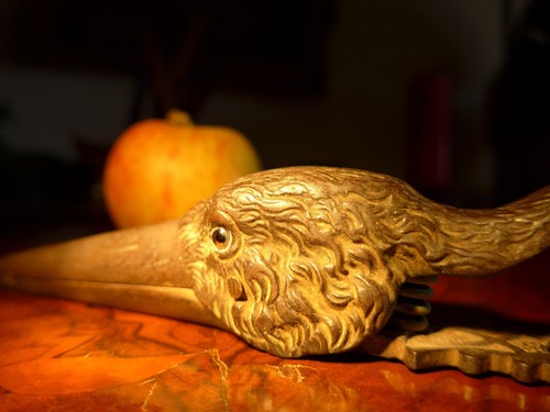 Fine antique heron notes clip - heron,