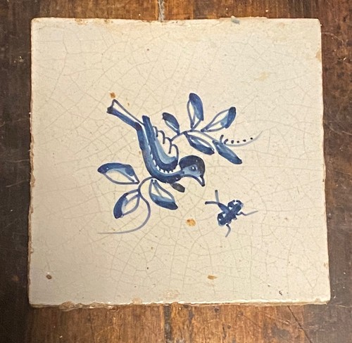 Dutch delft tile depicting a - depicting,