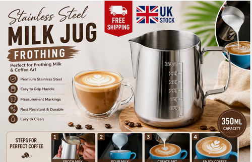 Stainless steel milk jug - stainless,