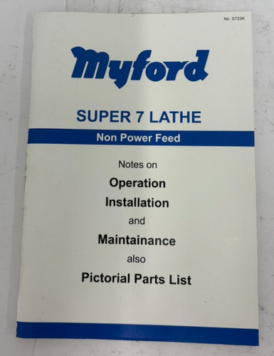 Used myford super lathe - 7,
