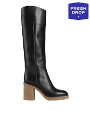 RRP€990 SANTONI Leather Knee High Boots US6 UK3 EU36 Logo Made in Italy