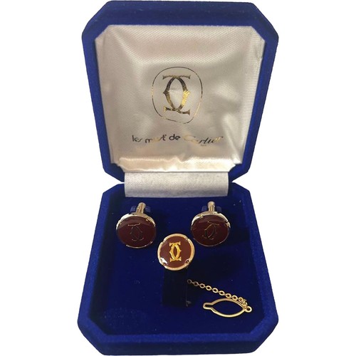 Cartier bordeaux cufflinks - cartier,