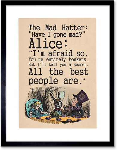 Alice wonderland framed art - in,