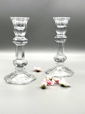 Vintage Candlesticks Holders Set of Two Lead Crystal