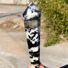 142G Natural Zebra Stripe Column Magic Wand Square Pointed Stele Point Treatment