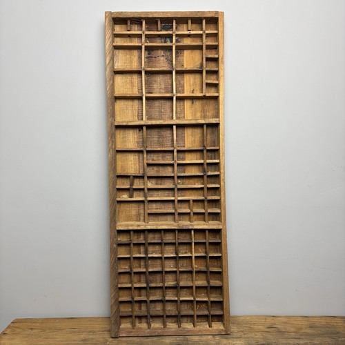 Vintage wooden printers tray - wooden,